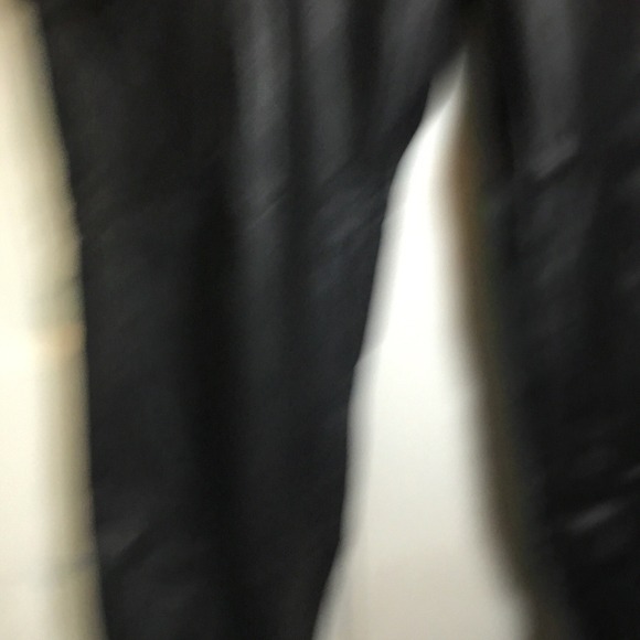 Zara Faux Vegan Leather Jogger Pants Womens Size Extra Small Black Cargo Pockets - Picture 5 of 8